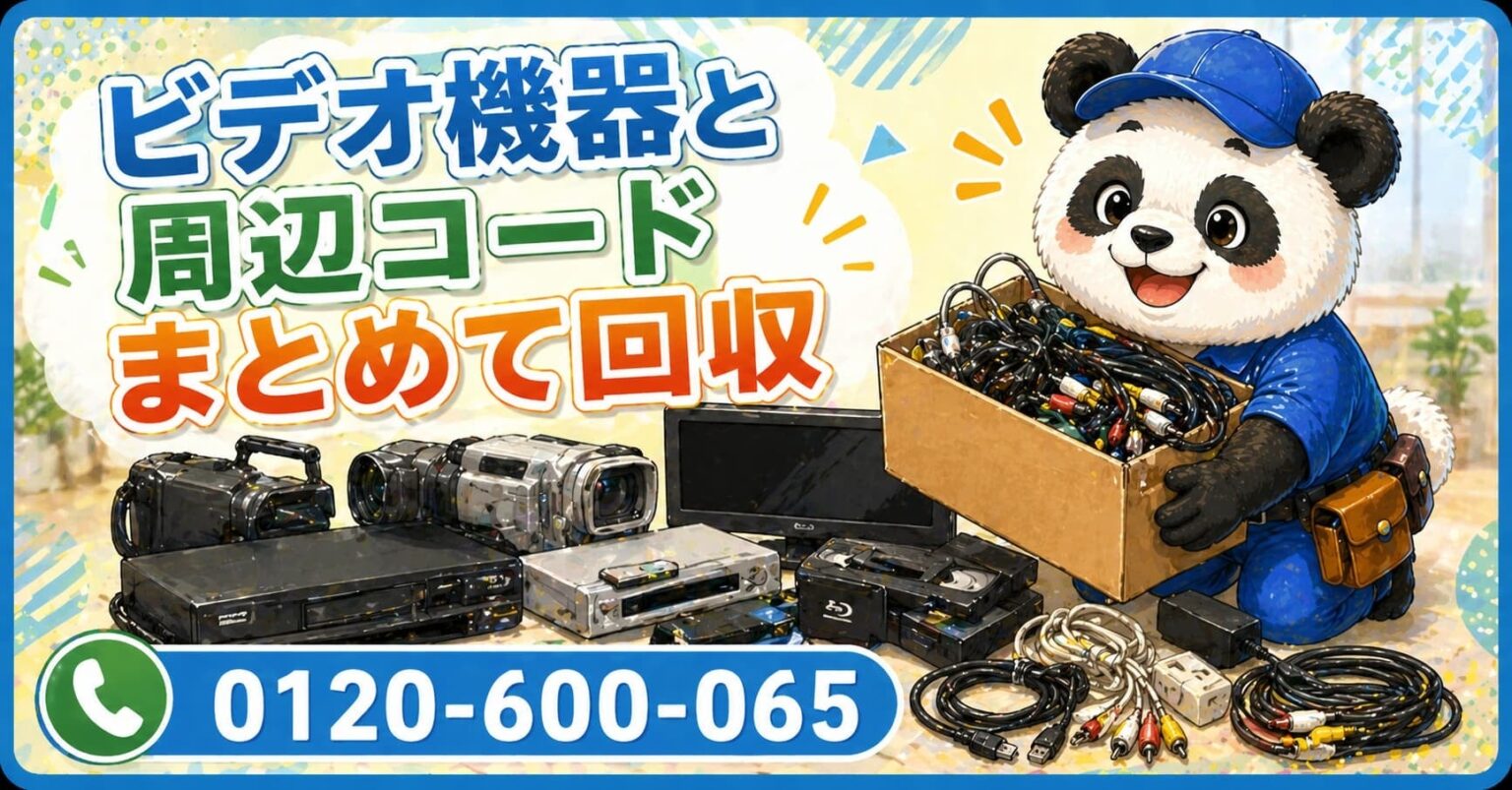調布市でビデオ機器・ケーブル類まとめ回収、5月限定で回収費用から1,000円割引